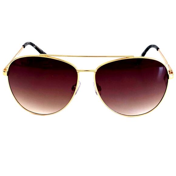 Kurt Geiger London GOLD BLUE HAVANA/ BROWN 61mm Aviator Sunglasses 100% UV main image 8